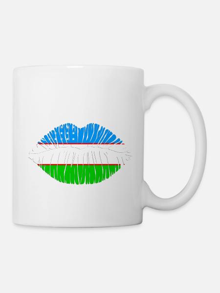 Kuss Usbekistan - Tasse - Weiß