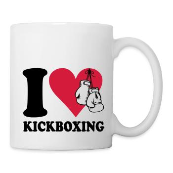 I love kickboxing - Tasse - Weiß - Rechts
