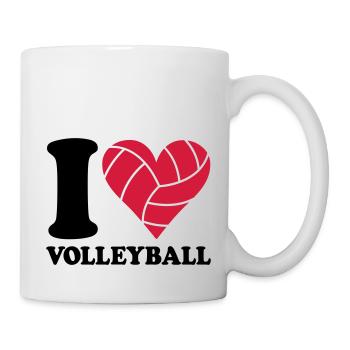 I love Volleyball - Tasse - Weiß - Rechts