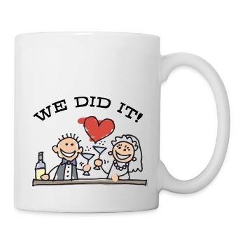 Just Married We Did It - Mug - white - Right
