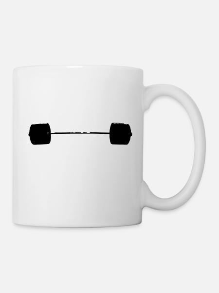 Beladene Langhantel 275kg - Tasse - Weiß