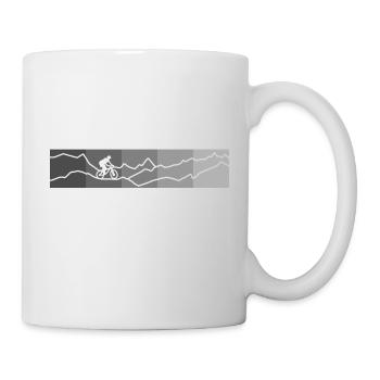 mountainbike rechtecke grau - Tasse - Weiß - Rechts