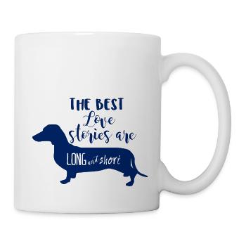 Dackel / Dachshund: The Best Love Stories Are Long - Tasse - Weiß - Rechts
