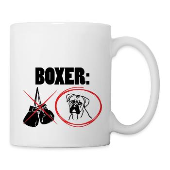Chien / Boxer: Boxer - Mug blanc - blanc - Droite