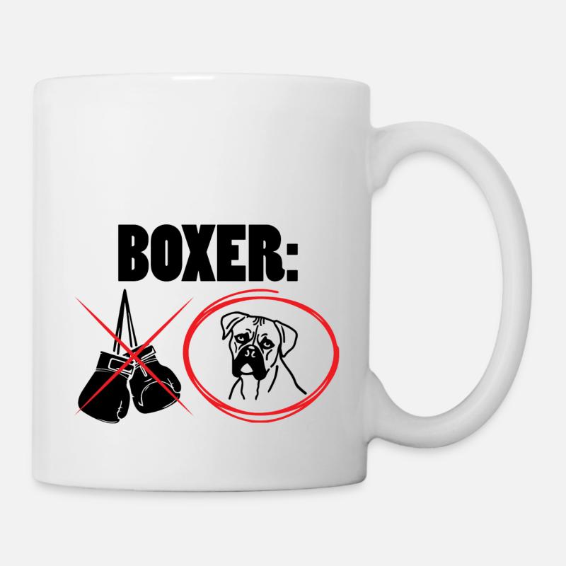 Chien / Boxer: Boxer - Mug blanc - blanc