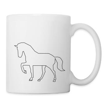 Pferd - Tasse - Weiß - Rechts