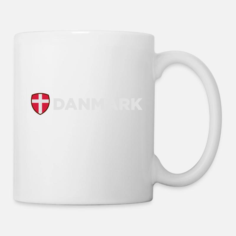 Nationalflagge von Dänemark - Tasse - Weiß