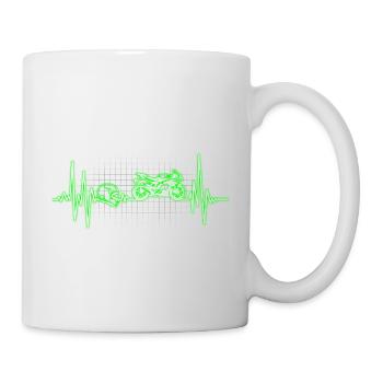 Battement de coeur Moto - Mug blanc - blanc - Droite