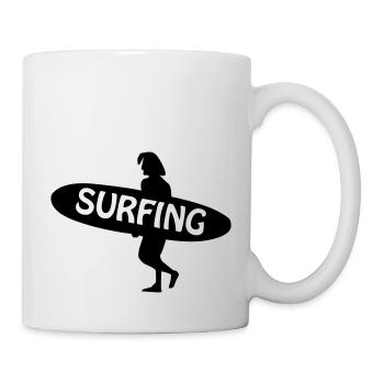 Surfen - Surfer - Tasse - Weiß - Rechts