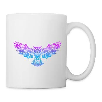 Eule Natur Mystisch Tier - Tasse - Weiß - Rechts