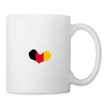 J’aime la Belgique - coeur mains - Mug blanc - blanc - Droite