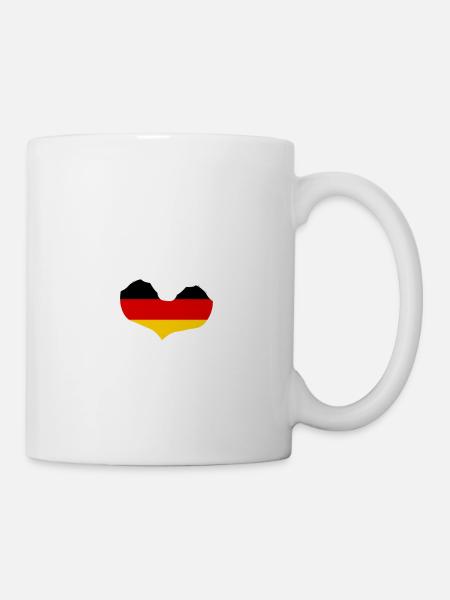 Ich liebe Deutschland - Herz Hände - Tasse - Weiß