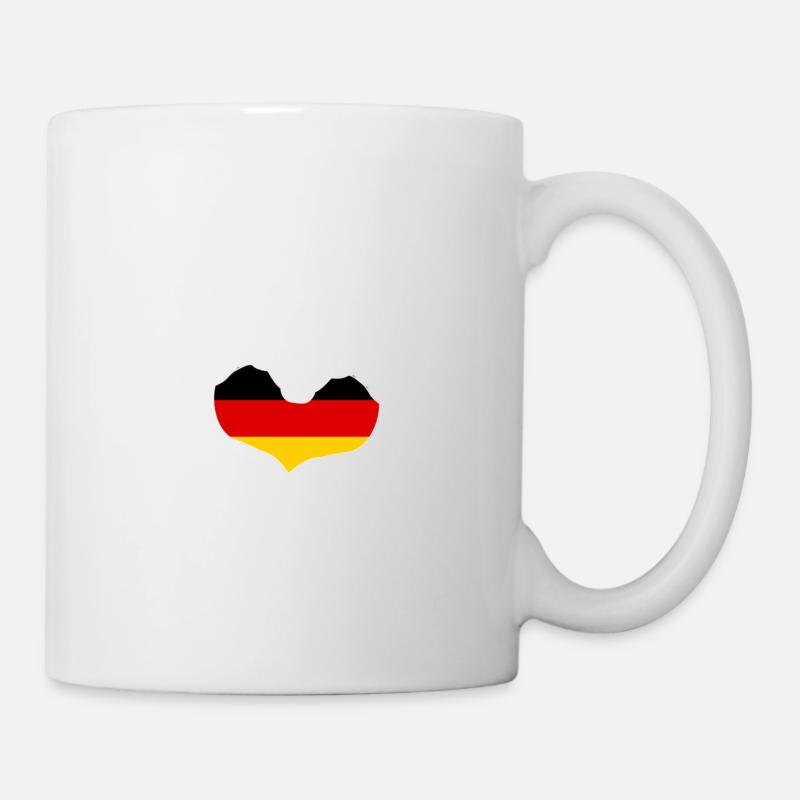 Ich liebe Deutschland - Herz Hände - Tasse - Weiß