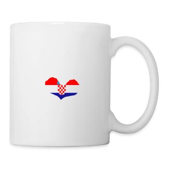 J’aime Croatie - coeur mains - Mug blanc - blanc - Droite
