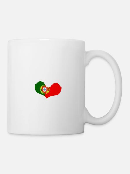 Je t’aime Portugal - coeur mains - Mug blanc - blanc