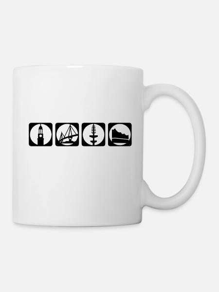 hamburg piktogramm - Tasse - Weiß