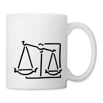 Sternzeichen waage - Tasse - Weiß - Rechts