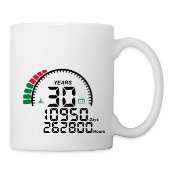 compteur anniversaire years ans 30 - Mug blanc - blanc - Droite