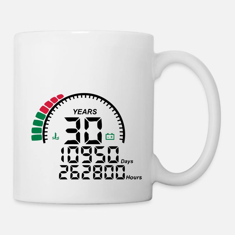 compteur anniversaire years ans 30 - Mug blanc - blanc