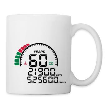 counter anniversary years 60 years - Mug - white - Right