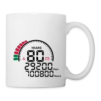 Gegen Jubiläum Jahre 80 Jahre - Tasse - Weiß - Rechts