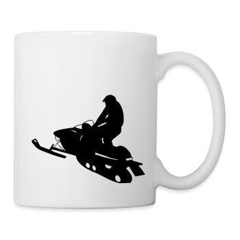 snowmobile snow cross x games racing sport - Tasse - Weiß - Rechts