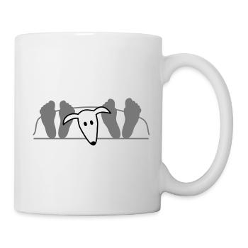 Galgo in bed - Mug - white - Right