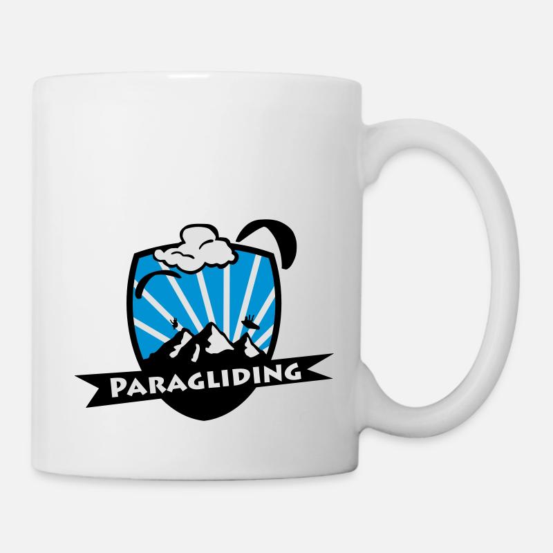 Paragliding / Paraglider Logo - Tasse - Weiß
