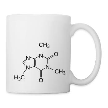 Caffeine Chemical formulae for coffee and teas - Mug - white - Right