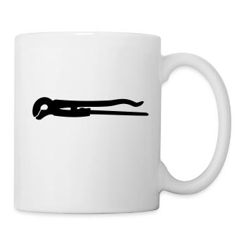 Rohrzange Zange Werkzeug Installateur Hydrauliker - Tasse - Weiß - Rechts