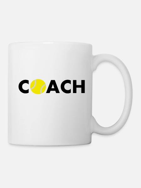 tennis coach - Tasse - Weiß