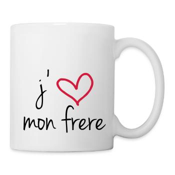 I love my little brother - Tasse - Weiß - Rechts
