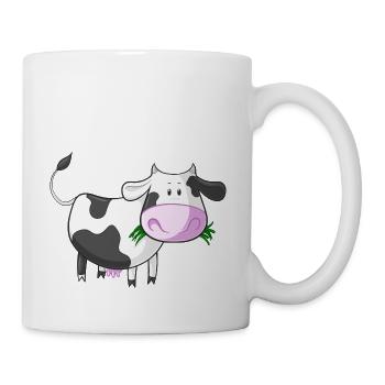vache comique Grignotage - Mug blanc - blanc - Droite