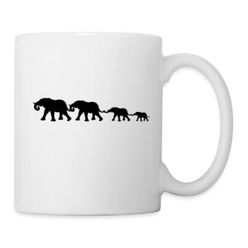medium_elephant_family - Mug - white - Right