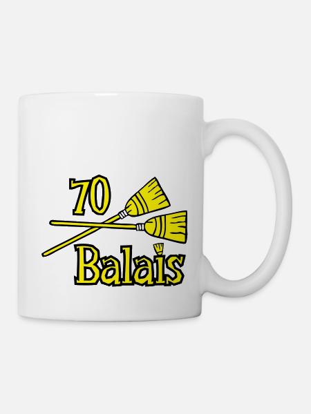 70 balais ans - Mug blanc - blanc