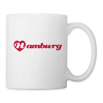 I love Hamburg - Tasse - Weiß - Rechts