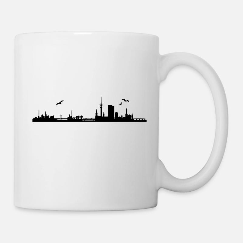 Hamburger Skyline - Tasse - Weiß