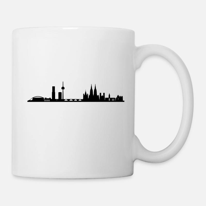 Skyline Köln - Tasse - Weiß