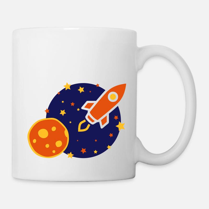 fusée - Mug blanc - blanc