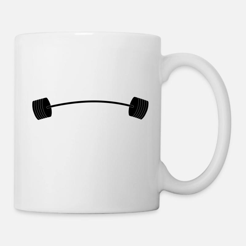 Hantel-gebogen - Tasse - Weiß