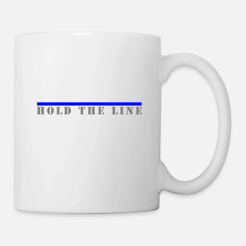 Tenez la ligne, ligne bleue - Mug blanc - blanc