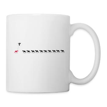 Elch-10+1=? verwirrter Elk - Tasse - Weiß - Rechts
