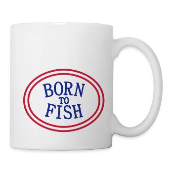 born to fish (G, 2c) - Tasse - Weiß - Rechts