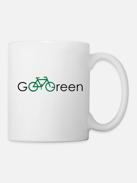 Vélo Environnement Vert Vélo Idée Cadeau - Mug blanc - blanc