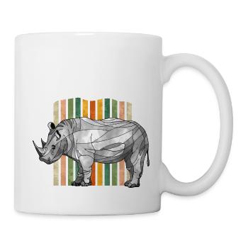 rhinocéros - Mug blanc - blanc - Droite
