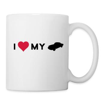 i love my car - Tasse - Weiß - Rechts