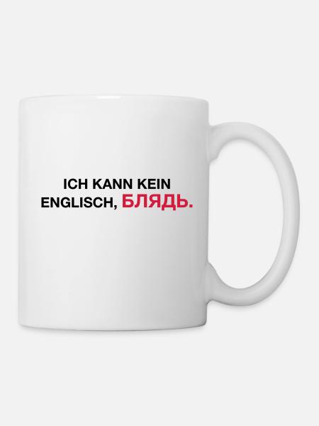 Je ne peux pas parler anglais bljat disant - idée cadeau - Mug blanc - blanc