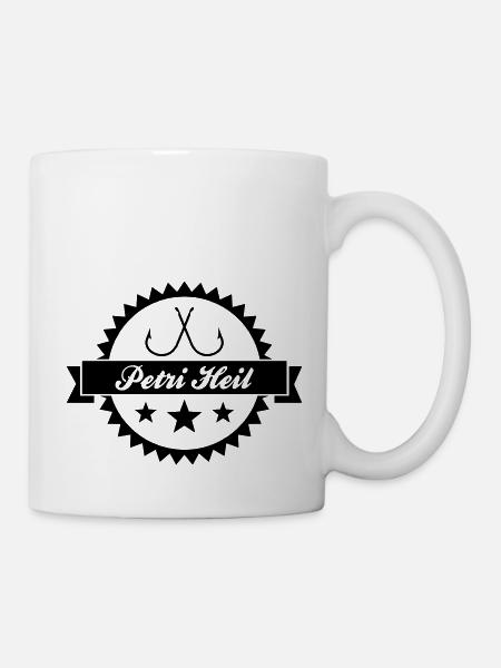 Petri Heil - Tasse - Weiß