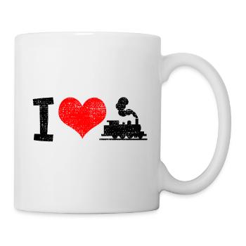 I love trains - Mug - white - Right