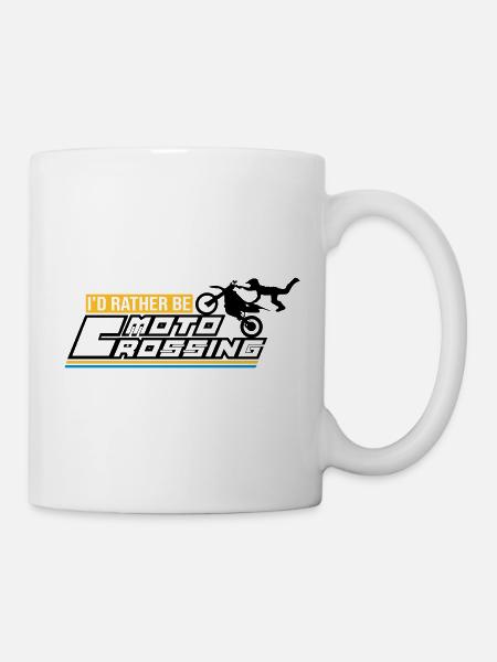 Id plutôt être traversée en moto - Mug blanc - blanc